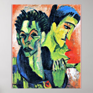 Poster Ernst Kirchner - Autorretrato Duplo