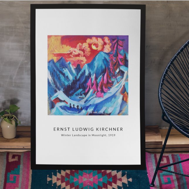 Poster Ernst L. Kirchner - Paisagem Colorida Arte Moderna (Criador carregado)