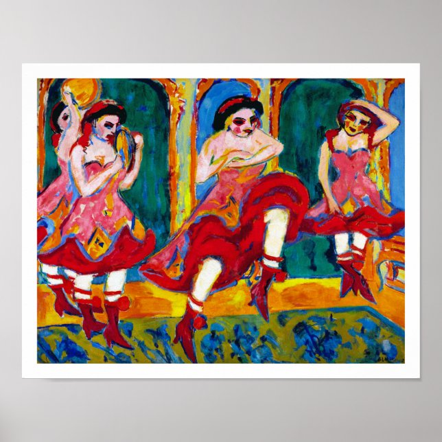 Pôster Ernst Ludwig Kirchner - Dançarinos czarinos (Frente)