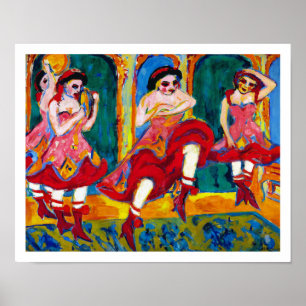Pôster Ernst Ludwig Kirchner - dançarinos de Czardas