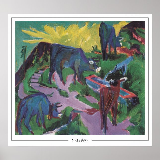 Poster Ernst Ludwig Kirchner Zedign Cartaz de Arte #6 (Frente)