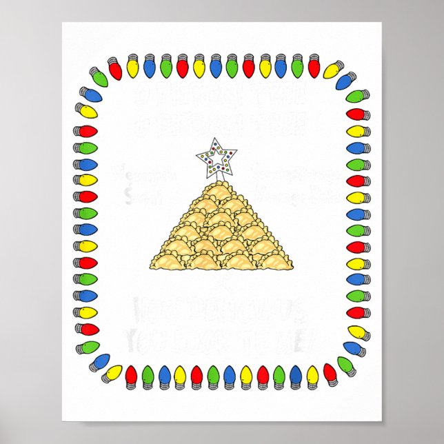 Poster Erogi Christmas Tree _ Lish Holiday Lights Funny F (Frente)