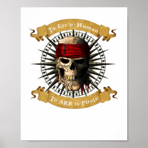 Poster Err É Humano A ARR é Pirata, Jolly Roger