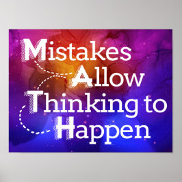 Poster Erros de acrônimo de matemática permitem pensar na