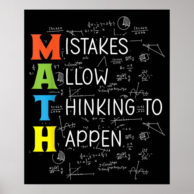Poster Erros Matemáticos Permitem Pensar Em Acontecer (Frente)