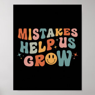 Poster Erros Nos Ajudam A Crescer - Retrocedendo Groovy P