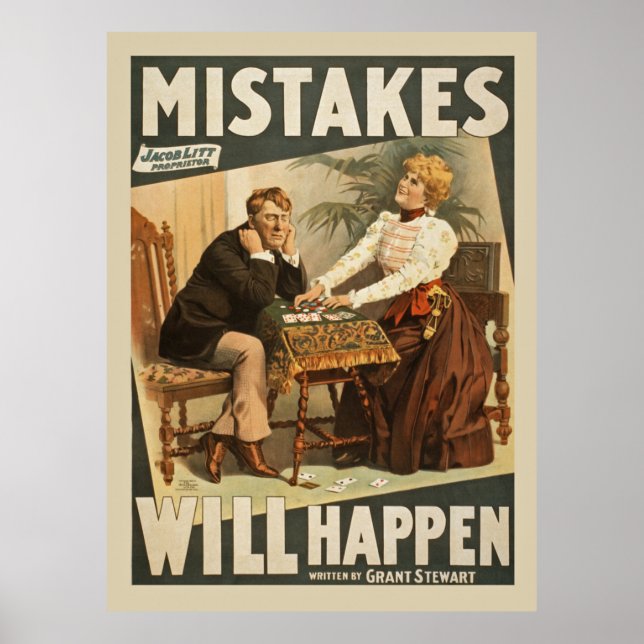 Poster Erros Vintage Acontecem (Frente)