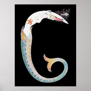 Poster Erté - A letra G do Conjunto Alfabético, 1976