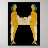 Erté - A letra H do Conjunto Alfabético, 1976