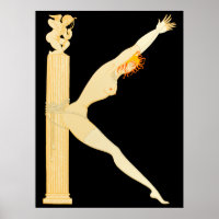 Erté - A letra K do Conjunto Alfabético, 1976