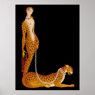 Poster Erté - A letra L do Conjunto Alfabeto, 1976