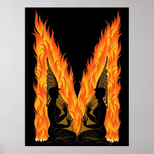 Poster Erté - A letra M do Conjunto Alfabeto, 1976