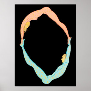Poster Erté - A letra O do Conjunto Alfabético, 1976