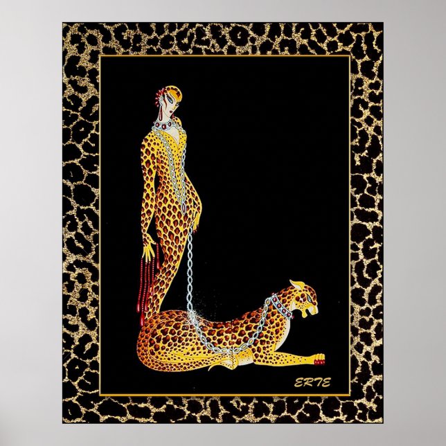 Poster Erte - A Senhora Leopardo (Frente)