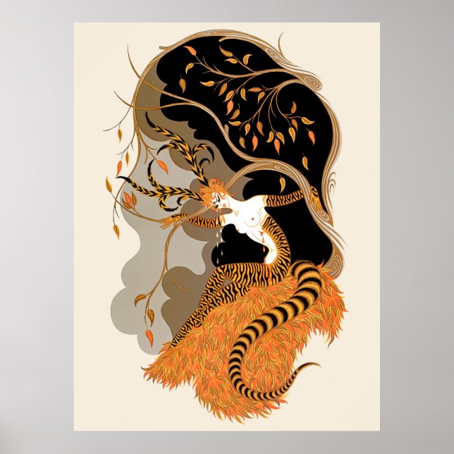 Poster Erté - As estações, outono, 1970 (Frente)