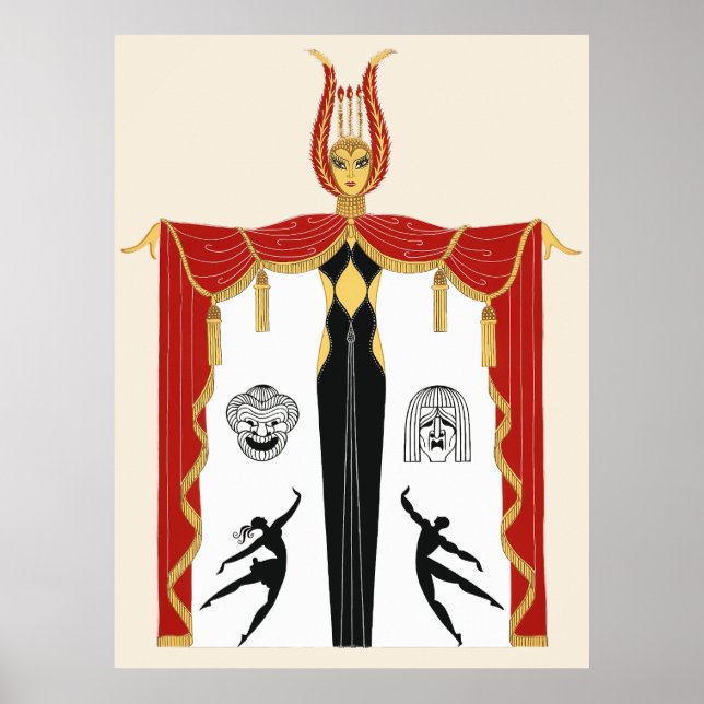 Poster Erté - Broadway's in Fashion (Frente)