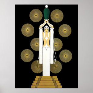 Poster Erté - Emerald Vase [Versão Noturna]