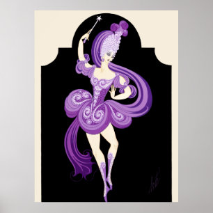 Poster Erté - Figurino Para A Fada Lilac Na Dormência