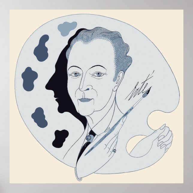 Poster Erté - Figurino Para O Príncipe Encantado Na Loja (Frente)