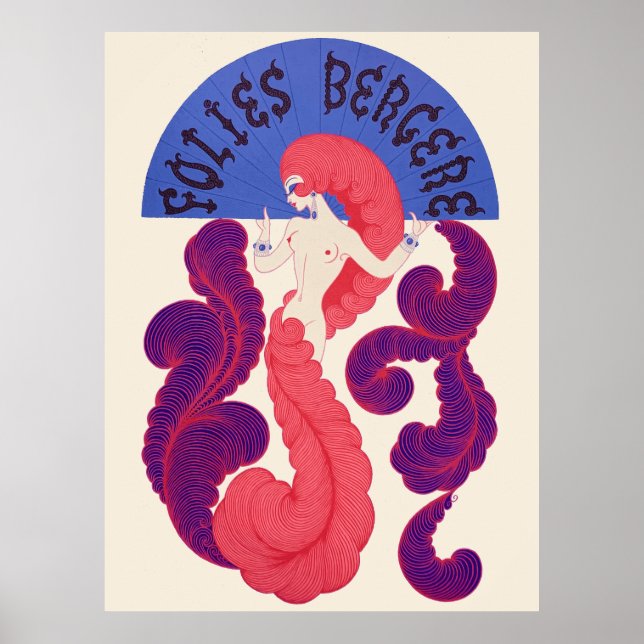 Poster Erté - Folies Bergere (Frente)
