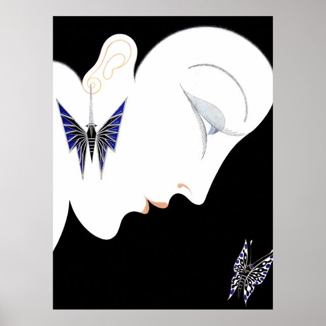 Poster Erté - Harper's Bazaar, maio de 1928 [Noite] (Frente)