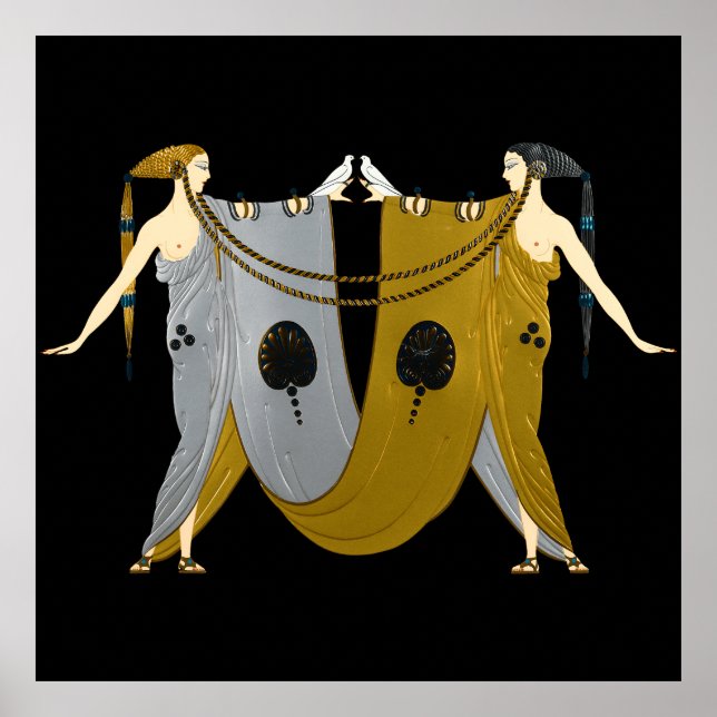 Poster Erté - Legends Suite, Sisters [Versão Noturna] (Frente)