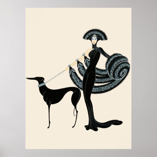 Poster Erté - Na Suite de Teatro, Sinfonia em Preto (Frente)