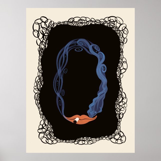 Poster Erté - O Numerals Suite, O Número 0 (Frente)