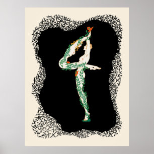 Poster Erté - O Numerals Suite, O Número 4