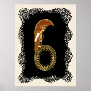 Poster Erté - O Numerals Suite, O Número 6