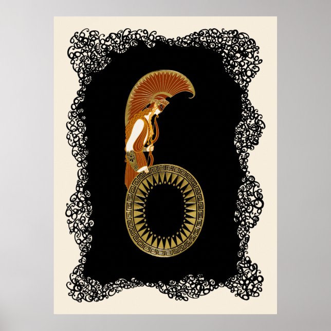 Poster Erté - O Numerals Suite, O Número 6 (Frente)