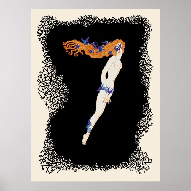 Poster Erté - O Numerals Suite, O Número 7 (Frente)