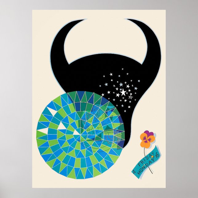 Poster Erté - O Zodíaco, Taurus (Frente)