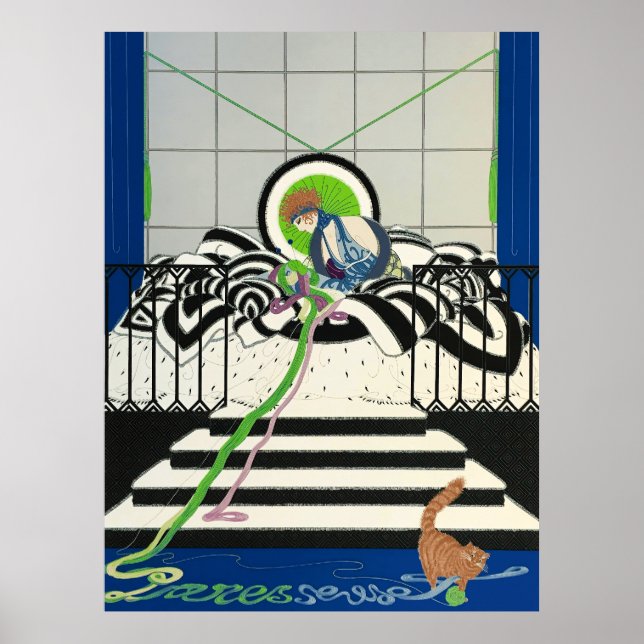 Poster Erté - Paresseuse, 1980 (Frente)