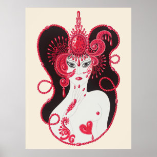 Poster Erté - The Precioso Stones Suite, Ruby, 1969