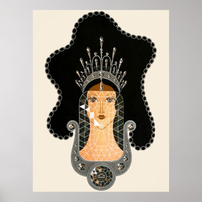 Poster Erté - The Precioso Stones Suite, Sapphire, 1969 (Frente)