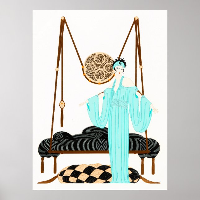Poster Erté - Travesseiro Swing (Frente)