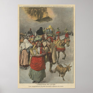 Poster Erupção de Monte Etna