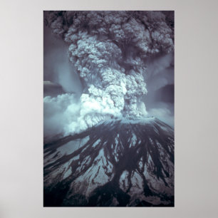 Pôster Erupção de Mount Saint Helens Stratovolcano 1980