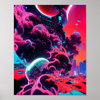 Poster Erupção vulcânica
