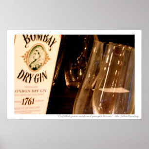 Poster Erva-benta da grão e bagas de zimbro destiladas