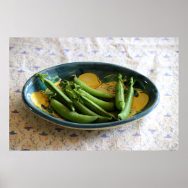 Poster Ervilhas de açúcar em um prato