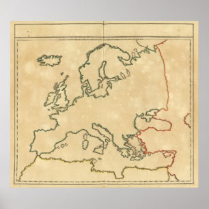 Pôster Esboço 2 de Europa
