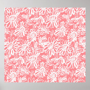 Poster esboço abstrato, padrão monocromático