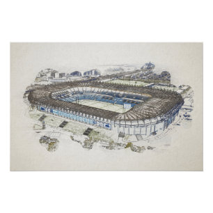 Pôster Esboço Artístico do Estádio de Rugby de Edimburgo