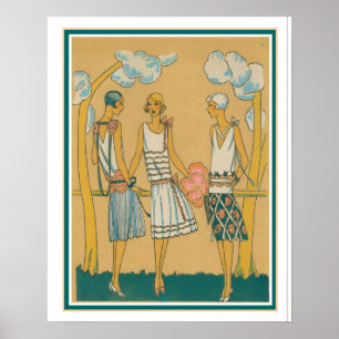 Poster esboço da forma do art deco dos anos 30