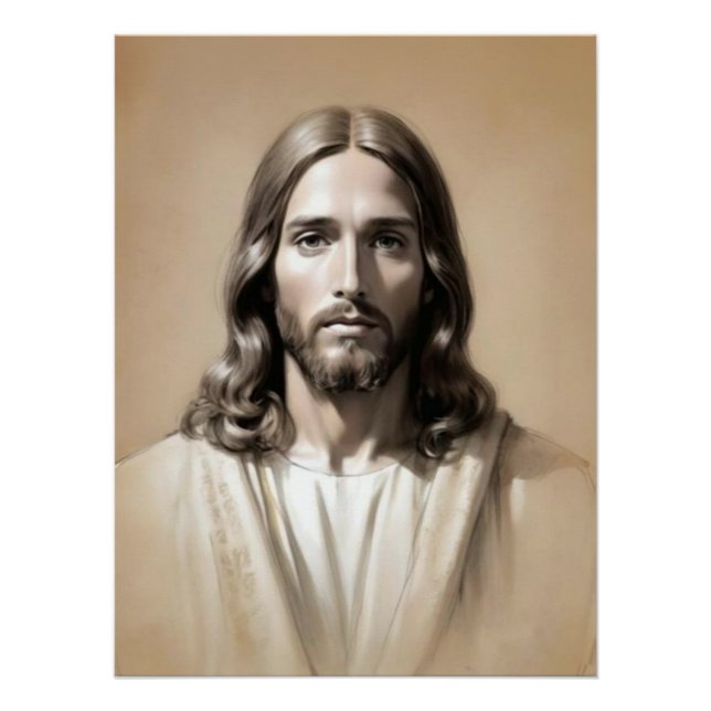 Pôster Esboço de Jesus 6 (Frente)