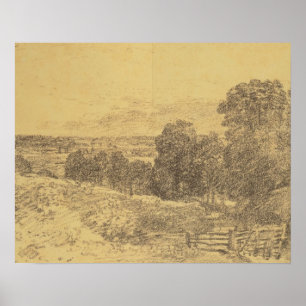 Pôster Esboço de John Constable para a entrada da