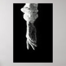 esboço de mão brilhando