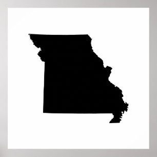 Poster Esboço do estado de Missouri